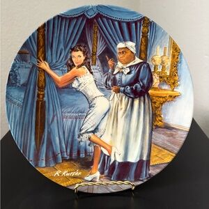 Limited Edition Collector Plate of “Mammy Lacing Scarlett” by Knowles- P…